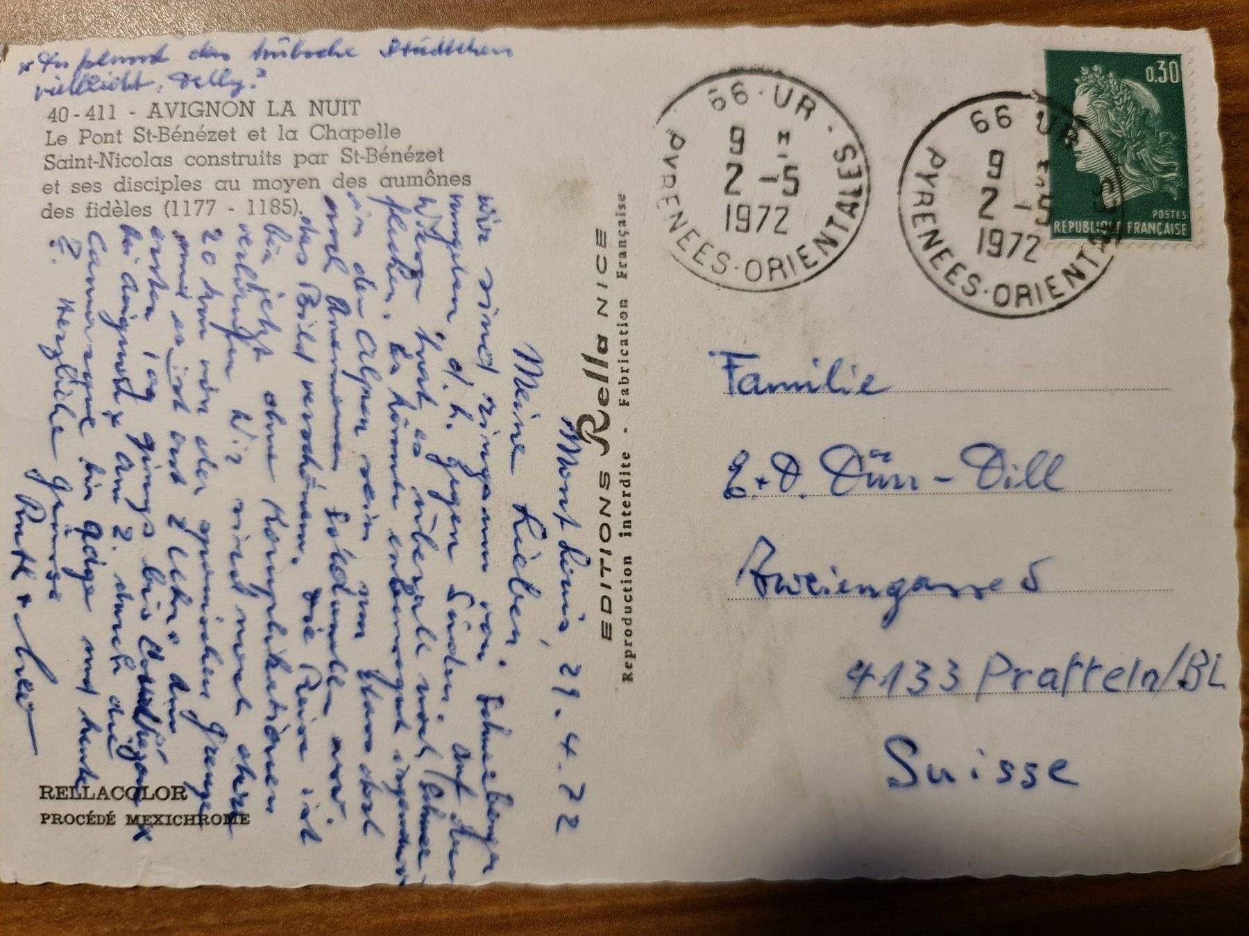 Cartoline postali: Ansichtskarte Avignon la Nuit Frankreich – Usato da Dintikon venduto da Vexi 1