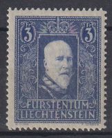 Liechtenstein 1933-35: 3 Fr. Fürst Franz I. ** - Kat. 350.--