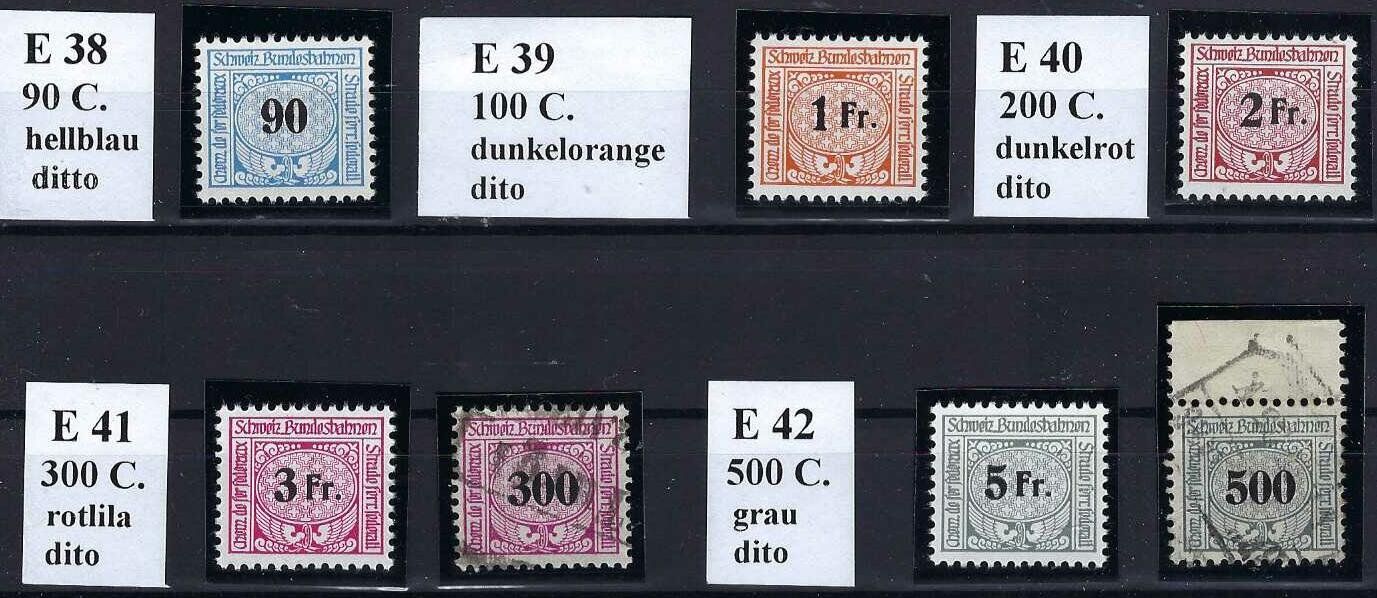 Alle Briefmarken: Eisenbahnmarken "Schweiz Bundesbahnen" postfrisch +gest. – Gebraucht aus Hitzkirch von walti1959