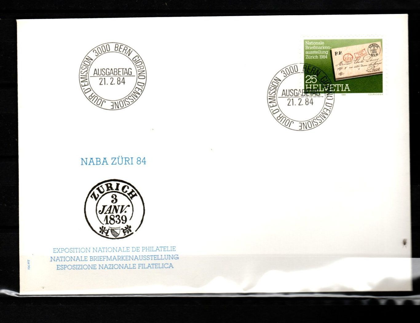 Tutti i francobolli: 1984 -FDC / Werbemarke - Vorphilatelistischer Brief – Usato da Schaffhausen venduto da poststamp