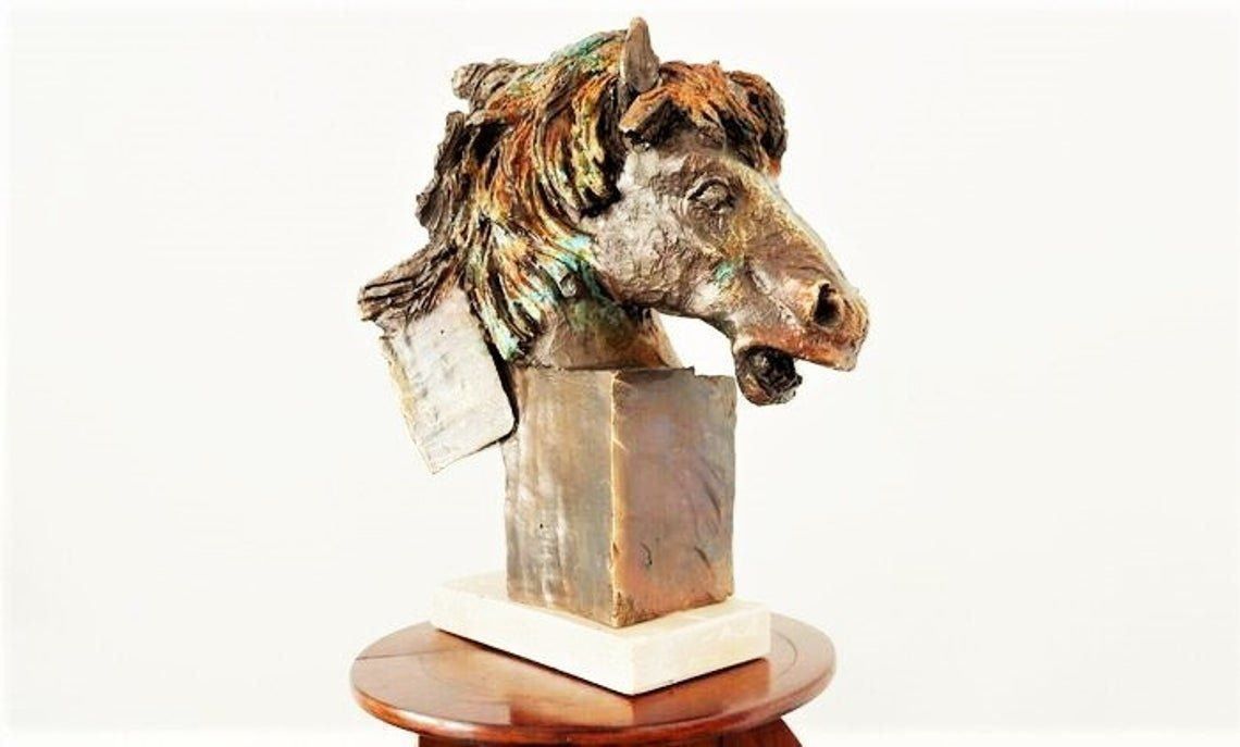 Skulpturen & Statuen: A.G. Pferd - Skulptur - Mischtechnik – Gebraucht aus Ponte Tresa von 11GalleriaAlterEgo11 6