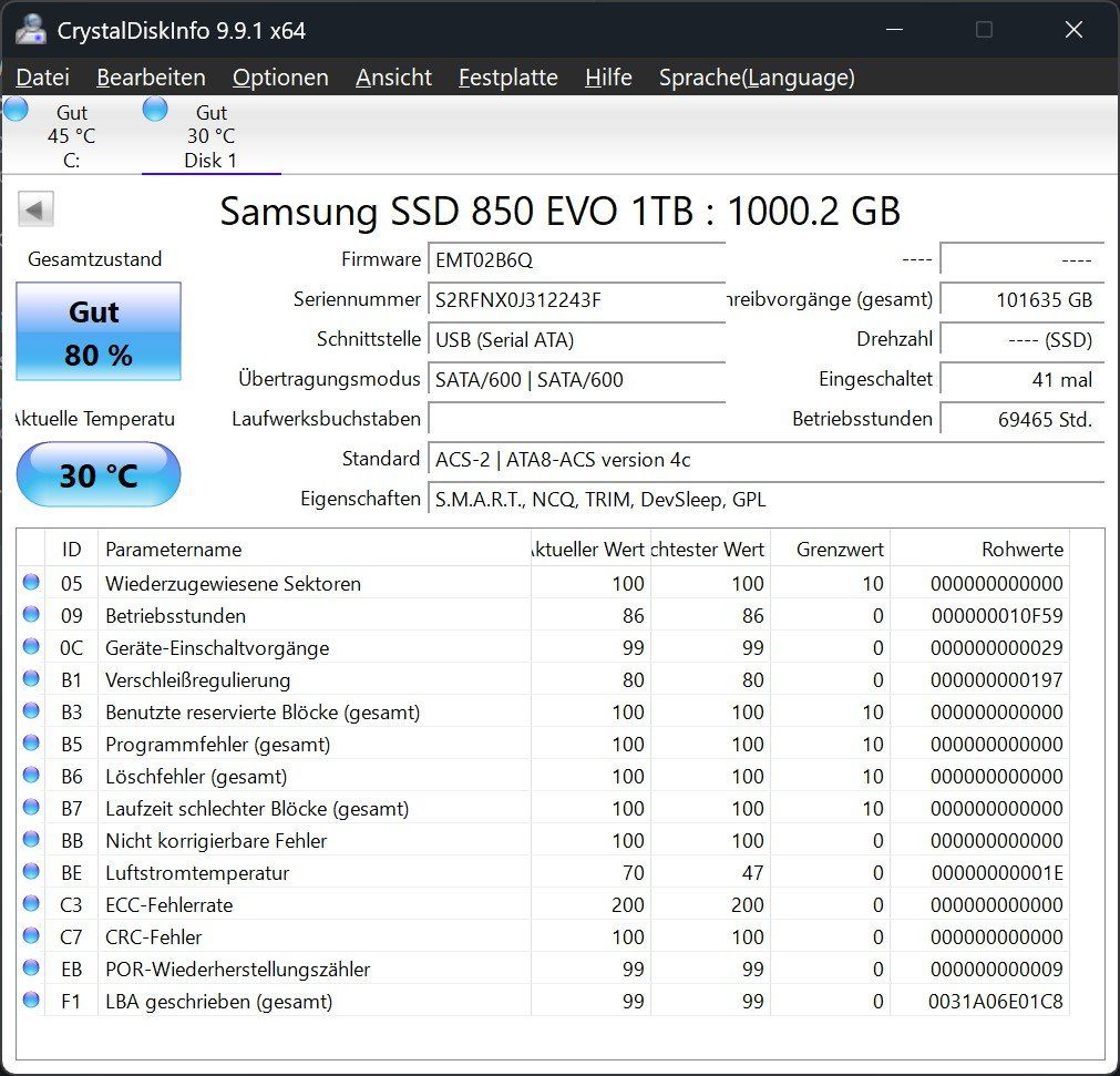 Samsung Dischi rigidi: SSD Samsung 1TB – Usato da Willisau venduto da aronet 1
