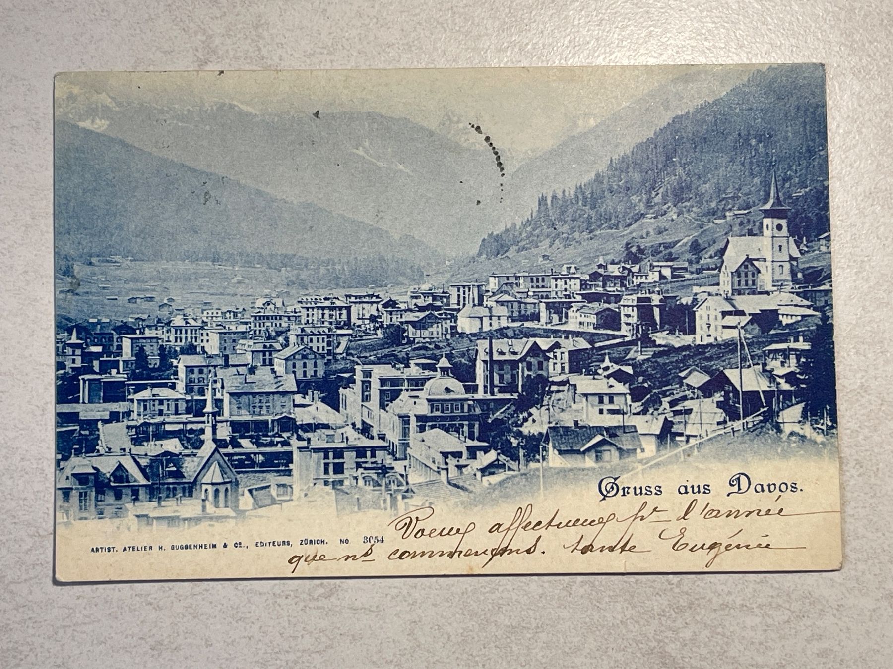 Cartoline postali: alte Ansichtskarte "Gruss aus Davos", 1902! – Usato da Strengelbach venduto da Aschatan5