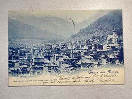 alte Ansichtskarte "Gruss aus Davos", 1902!