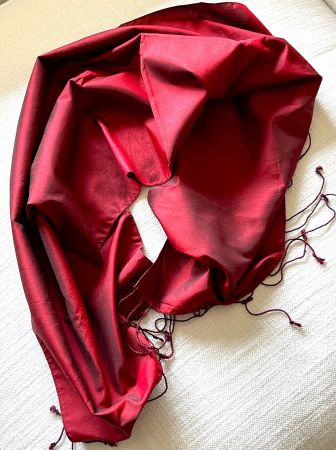 ❤️ Écharpe Rouge Vintage Années 60 Unisexe 90×30 cm ✨