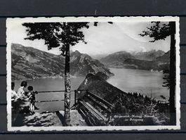 Postkarte Bürgerstock - Känzeli im Felsenweg - 1947