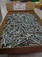 Hunderte Holzschrauben, neu, lose in Schachtel liegend