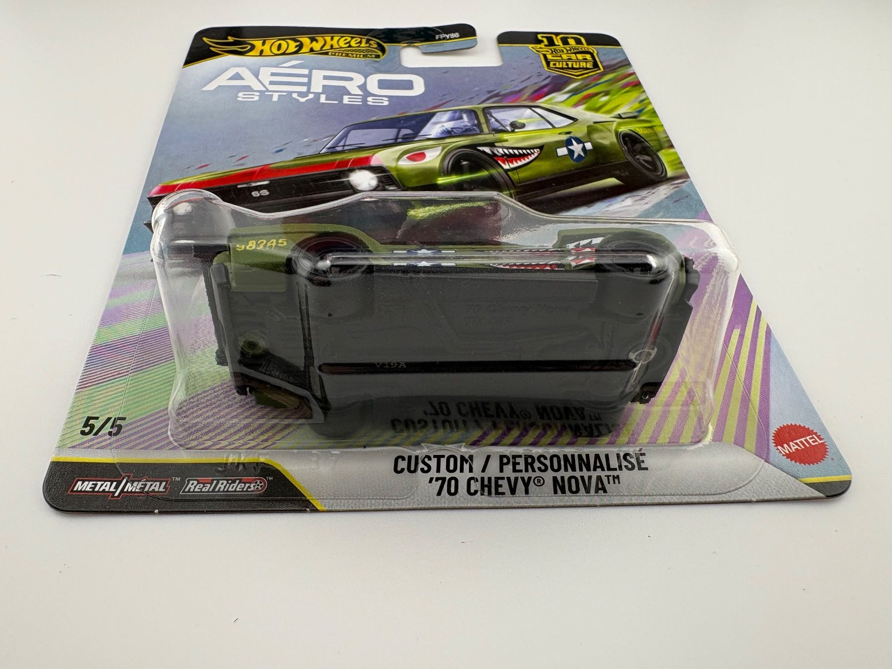 Hot Wheels Modellini d'auto: Hot Wheels Custom 70 Chevy Nova Aero Styles Premium – Nuovo e nell'imballaggio originale da Flawil venduto da HeisseReifen 4