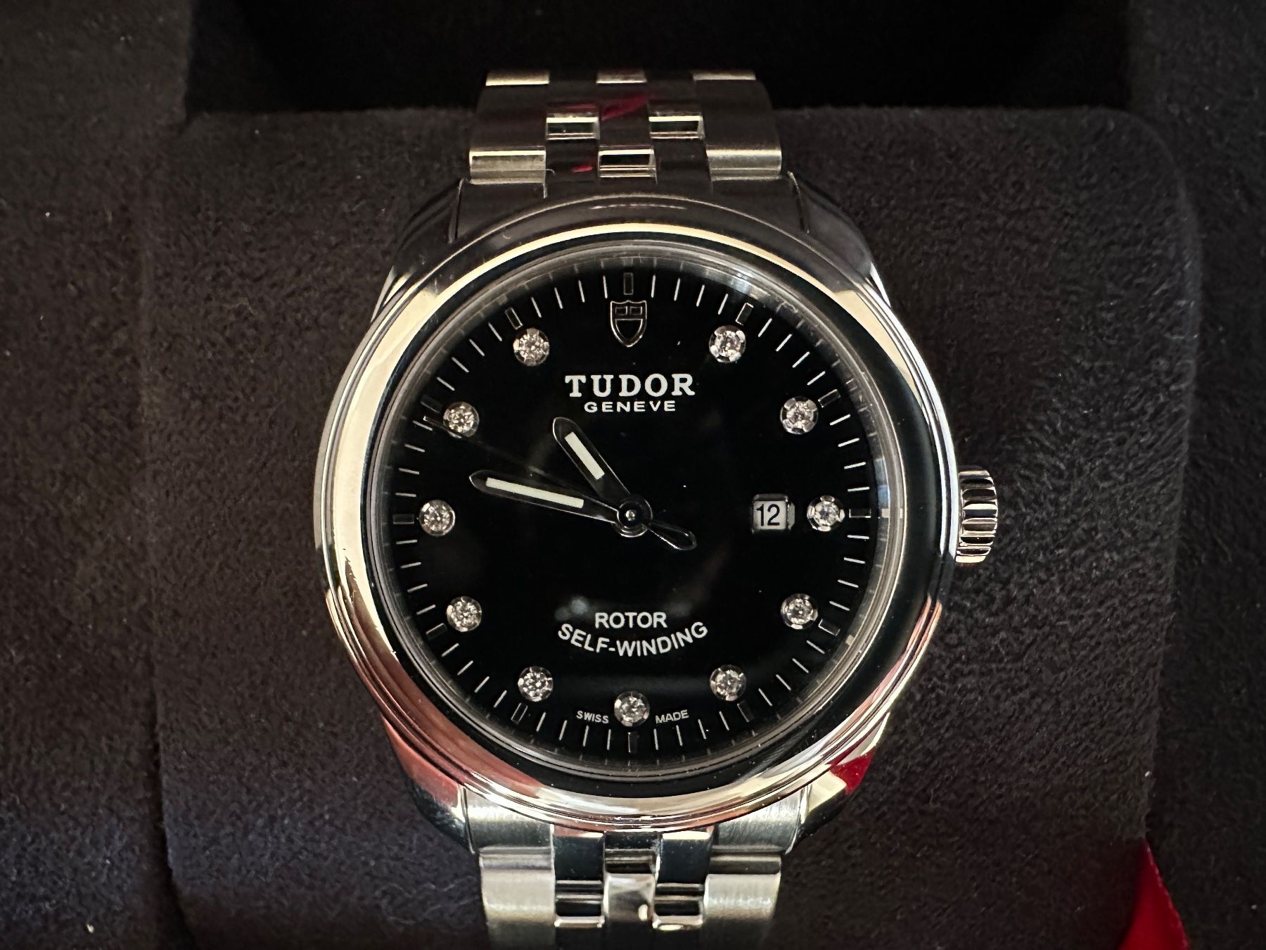 Tudor Orologi: Tudor Glamour Date Diamond Automatic 31mm Full-Set + Invoice – Usato da Matten b. Interlaken venduto da cour13