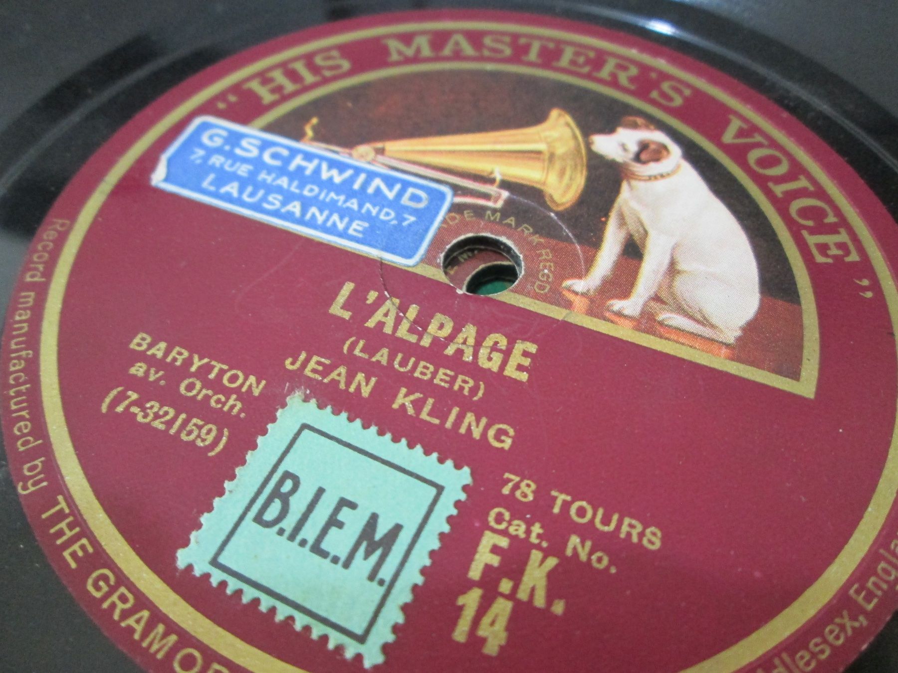 Vinyles: DISQUES 78 TOURS – D'occasion à Lausanne par Leag 3