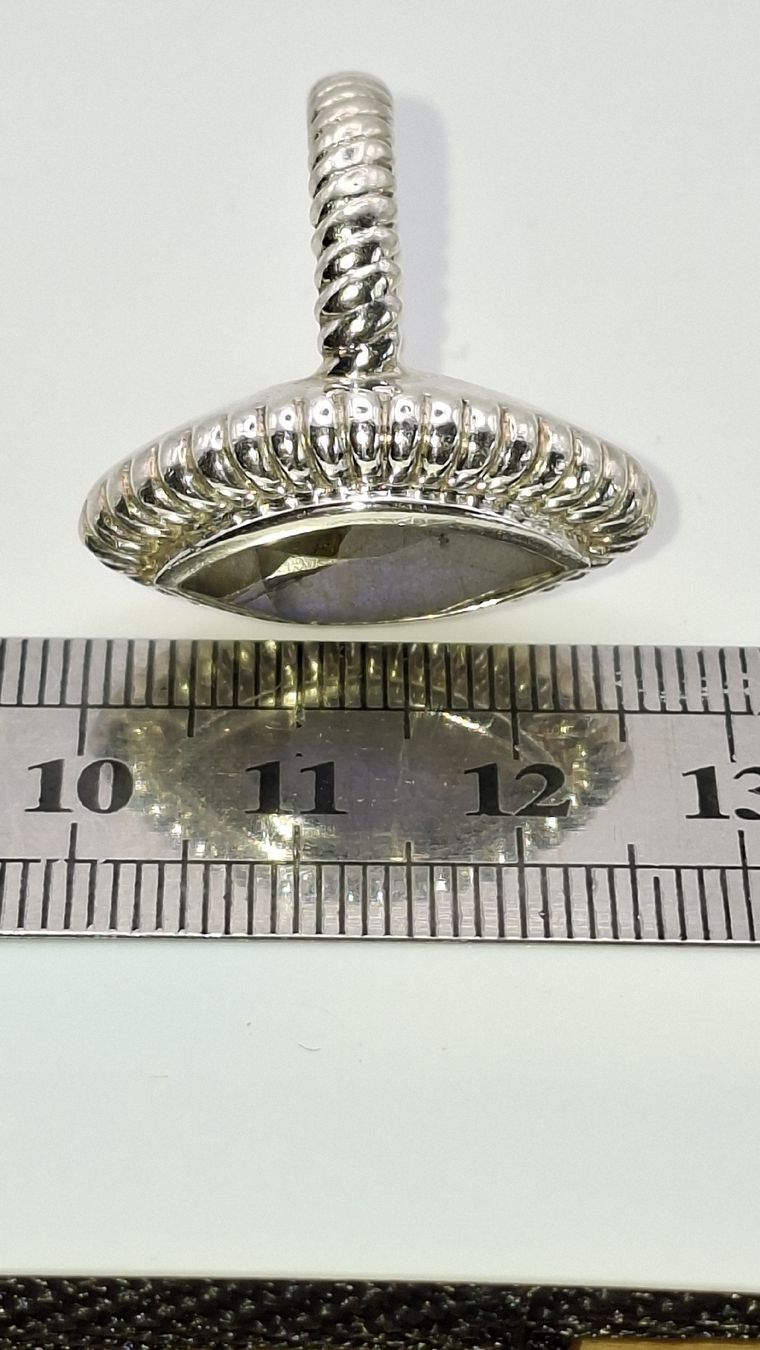 Olga Ribler Ringe: Grosser Silberring 925 mit Labradorit Stein 💍. – Gebraucht aus Kriens von Wolly85 3