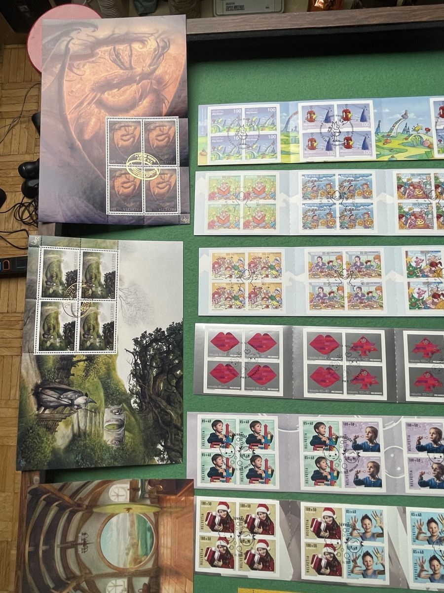 Alle Briefmarken: lot de feuille de timbres suisse. – Gebraucht aus peseux von laurencephil 1