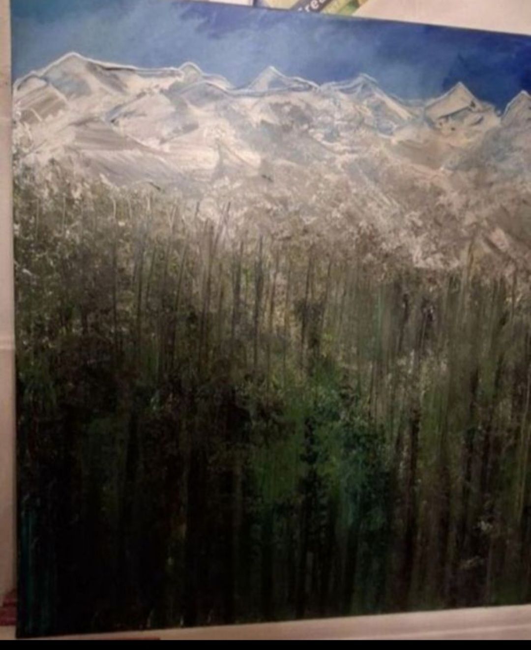 Tableaux: Gemälde" Echo der Berge" handmade 75×58 – Neuf (Voir description) à Riehen par Steinbock1970 2
