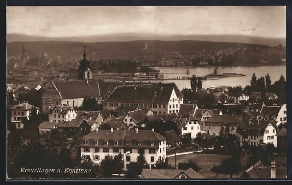 Cartoline postali: AK Kreuzlingen, Teilansicht mit Konstanz – Usato da Berlin venduto da bartko-reher