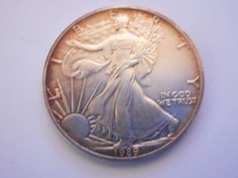 1 Unze Silbermünze American Eagle Liberty 1989
