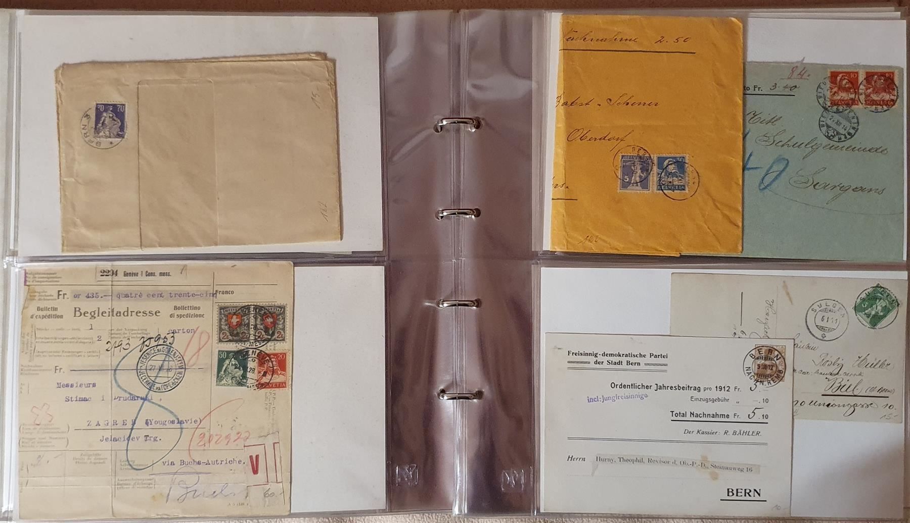 Alle Briefmarken: 2 Alben mit alten Briefen Schweiz – Gebraucht aus Kreuzlingen von Rschweiz1 8