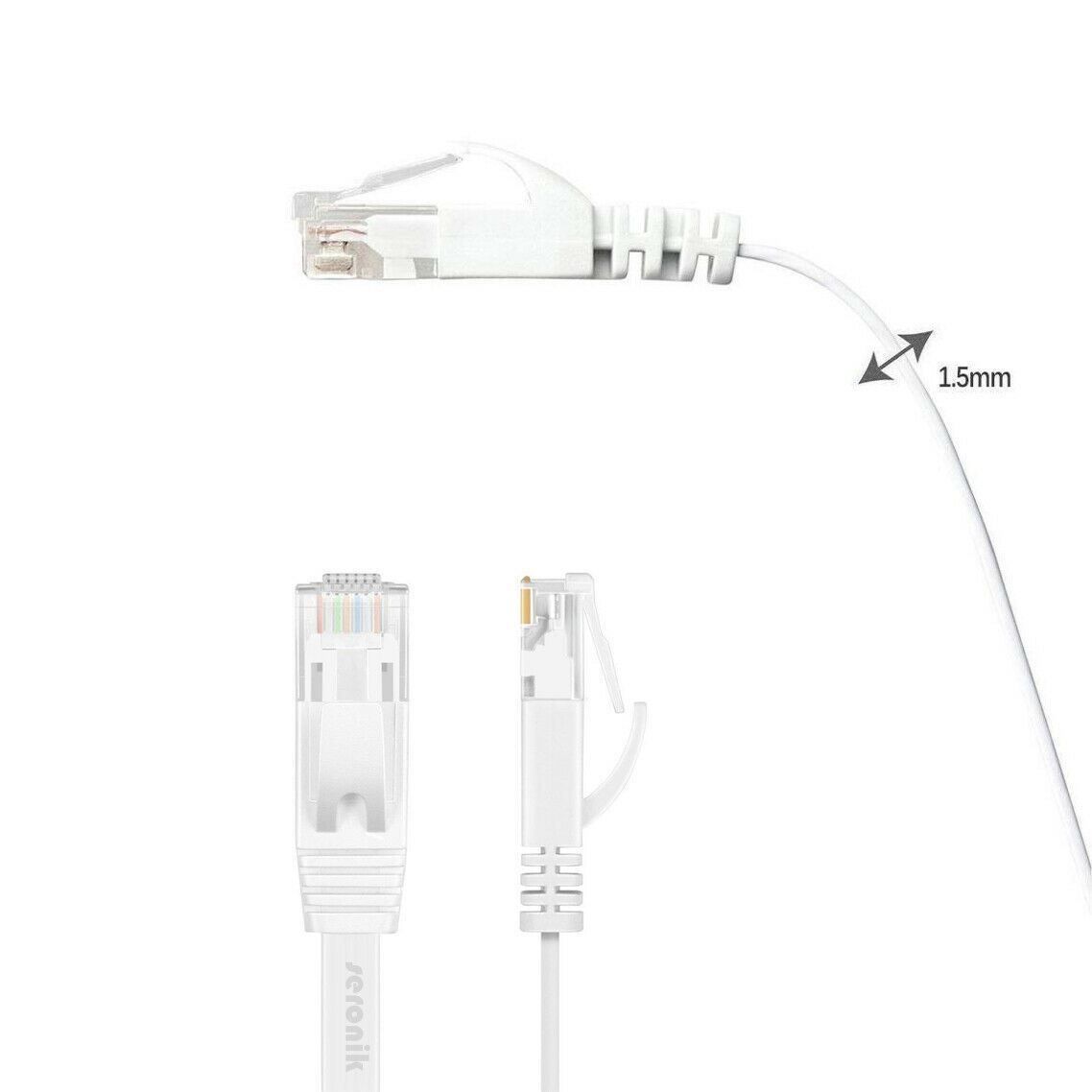 Cavi: 2m LAN Netzwerk Patch Kabel Flach Dünn CAT6e CAT6 – Nuovo (secondo la descrizione) da Buchs SG venduto da myeasyshop 1