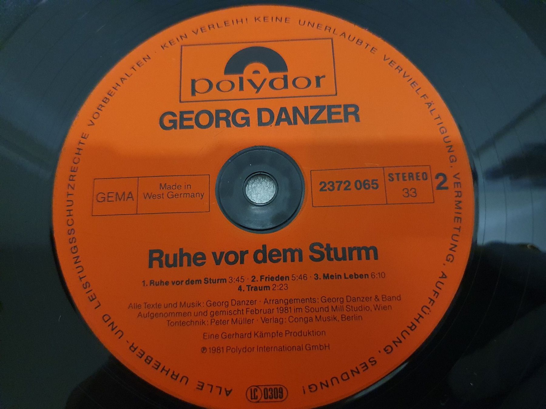 Schallplatten: Georg Danzer ‎– Ruhe Vor Dem Sturm – Gebraucht aus Uster von Vinyl-Leidenschaft 7