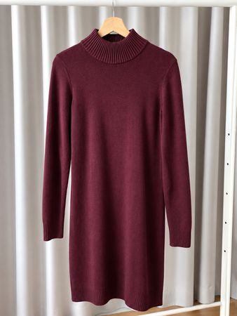 BOSS – Robe-pull en laine vierge et coton, XS