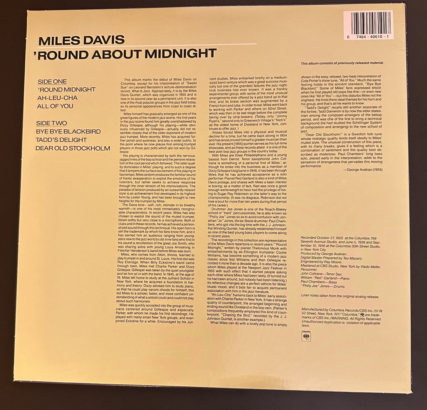 Dischi in vinile: Miles Davis - 'round About Midnight – Usato da Viganello venduto da md__2rd2 1
