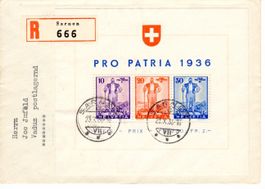 R - Brief Sarnen 1936 mit PP W8  ET nach Vaduz