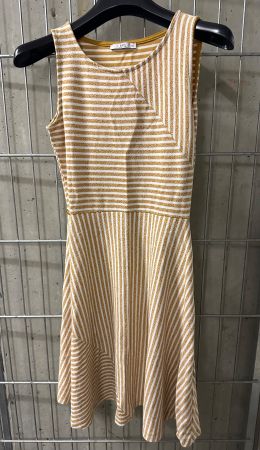 Gelbes Kleid mit Streifen (edc xs)