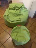 Sassiboy Sitzsack mit Hocker hellgrün gebraucht