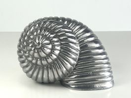 Dekoobjekt Schneckenhaus Metall silberfarben