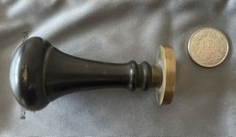 Antique Wax Seal “Alex. Fernandez” – Brass & Ebony