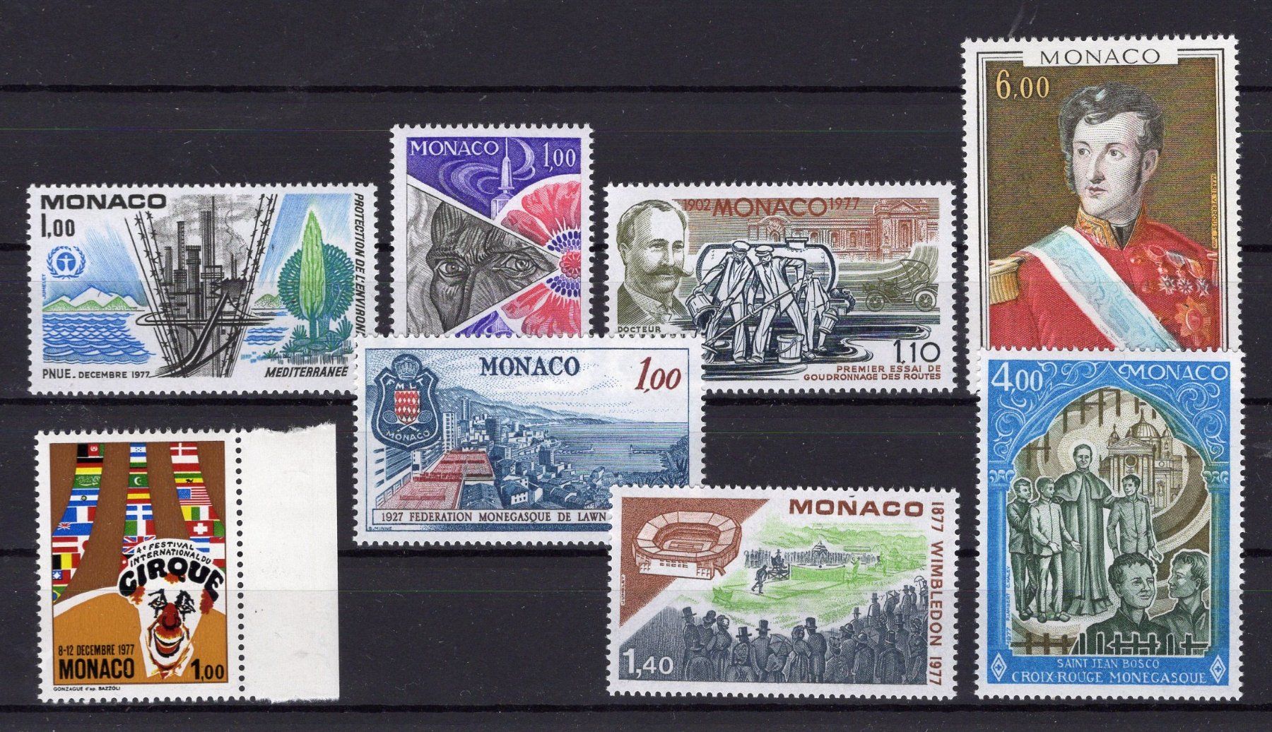 Alle Briefmarken: R6246  /  MONACO 1977 année complète neuve XX – Neu (gemäss Beschreibung) aus Ste-Croix von MONT-TAGNAC 1