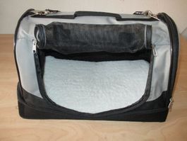Hunde Transporttasche Schwarz/Grau 48x30x26cm Marke Trixie