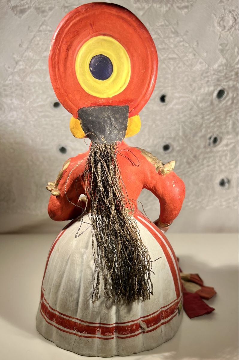 Statuette: Figurine Kathakali Vintage Unique Peinte  Main Inde – Usato da Genève venduto da DELIRBEADS 4