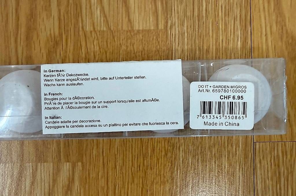 Candele: 6 Rechaud Kerzen in Keramikschale – Nuovo e nell'imballaggio originale da Aarau Rohr venduto da Mior 2