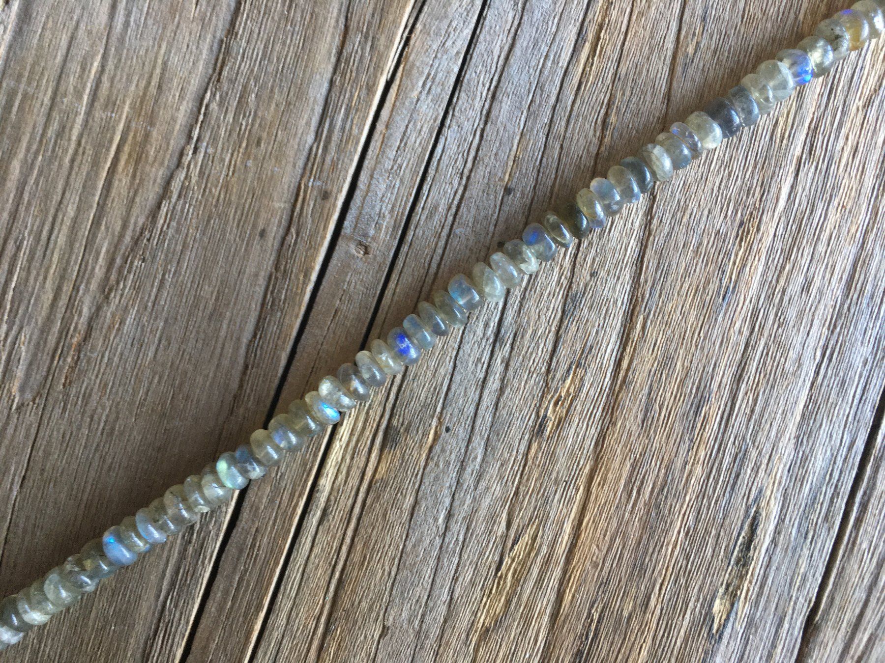 Catenine: LABRADORIT  KETTENSTRANG  RONDELLEN  LÄNGE 44cm – Nuovo e nell'imballaggio originale da Aesch ZH venduto da LiquidAktion 3
