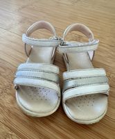 Geox Metallic Silver & White Leather Sandals
