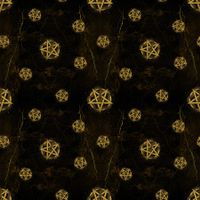 Jersey "Golden Seal" Pentagramm Stoff je m
