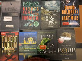 8 Thriller Bücher Konvolut verschiedene Autoren gebraucht
