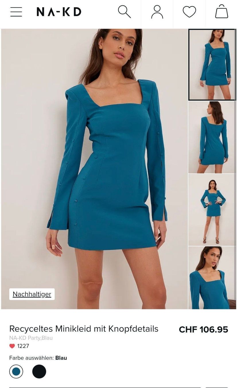 Vestiti: Elegantes Kleid mit eckigem Ausschnitt – Usato da Adliswil venduto da ssc_z8q6 1