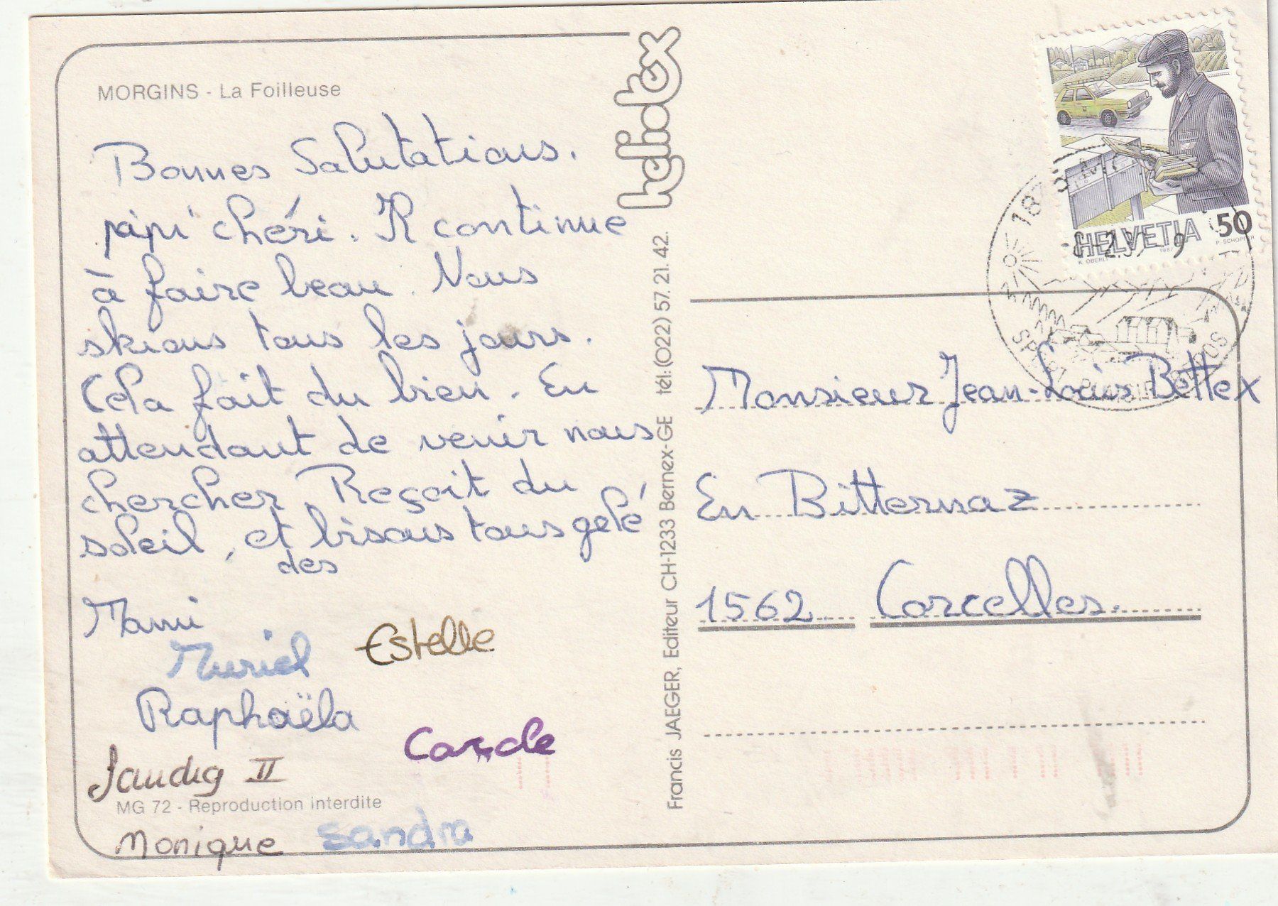 Cartes postales: Morgins Skibetrieb – D'occasion à Lumbrein par made02 1