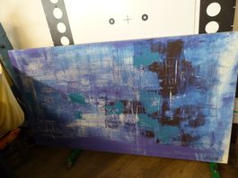 2 Abstrakte Bild Alexia.L signiert Acryl auf Leinwand gross