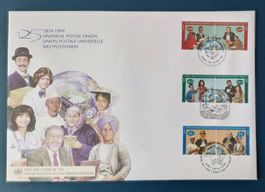 UNO Combo 1999 125 Jahre Weltpostverein 1/2 Block Oben