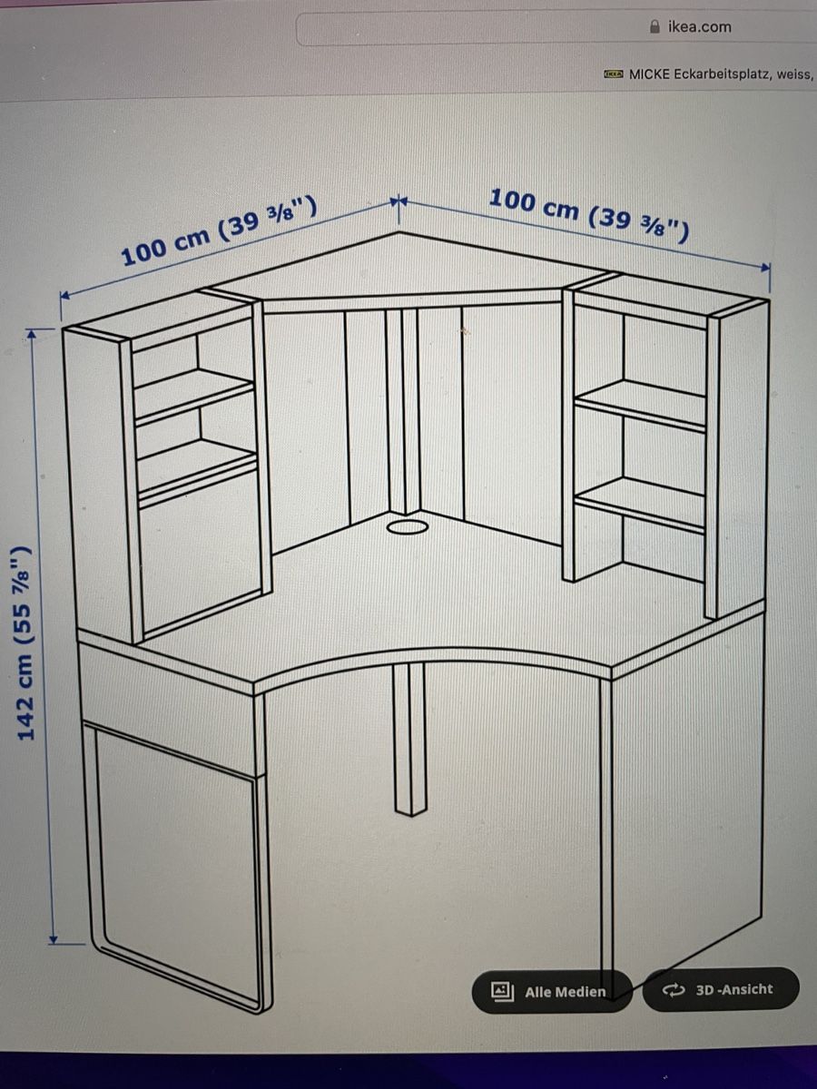 Ikea Schreibtische: Eck-Pult /Eck-Schreibtisch – Gebraucht aus Andelfingen von Blumenwiese123 5