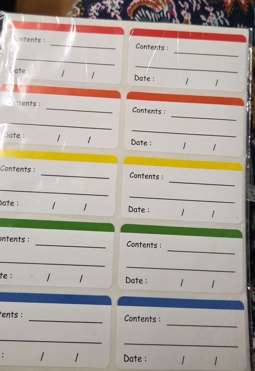 Etiketten für Behälter usw.- 100 Stickers 6x3cm (Neu und ...