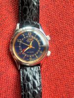 Oris Wrist Alarm Armbanduhr blau mit Wecker in Originalbox.