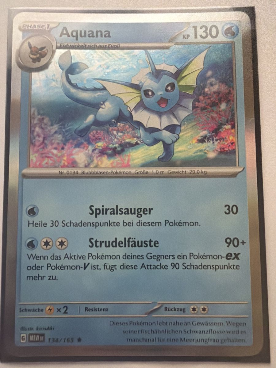 Pokémon Carte collezionabili: Aquana/ 151/ 134-165 – Nuovo (secondo la descrizione) da Tafers venduto da TCG911