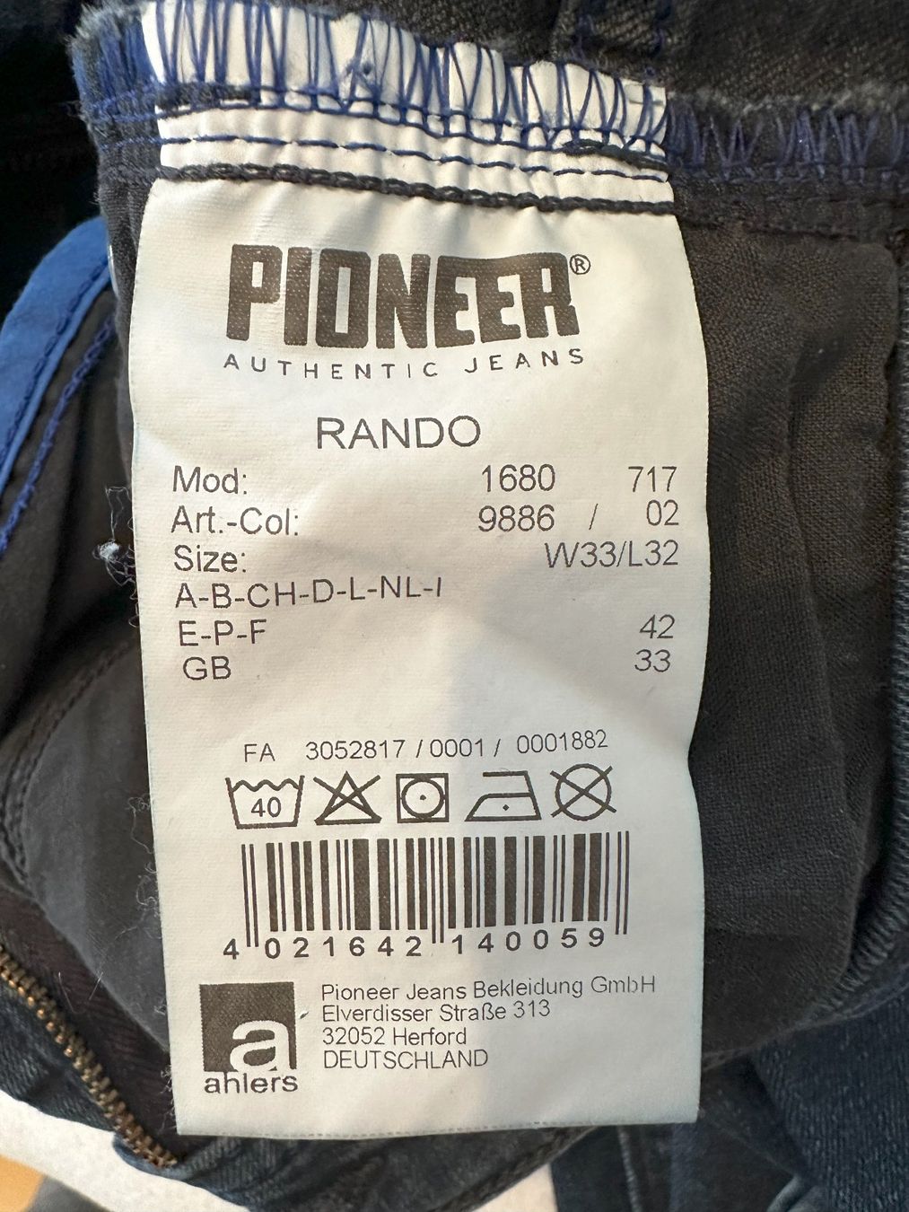 Pioneer Jeans: Jeans Pioneer – Usato da Bülach venduto da Gregorgiorgio 2