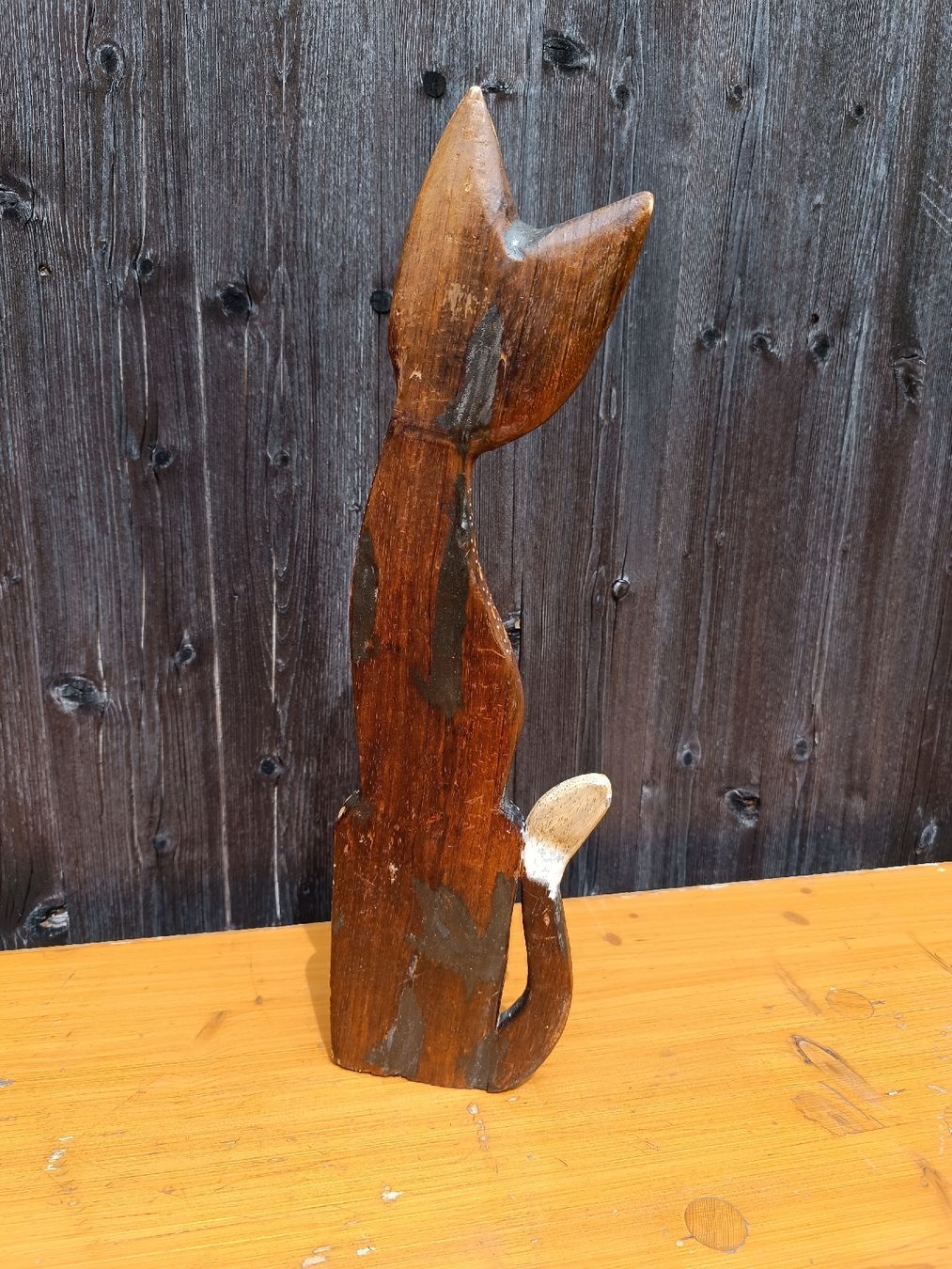 Alle Dekorationen: Holz-Dekofigur Katze, Vintage Deko – Gebraucht aus Rorschach von Monstera79 1