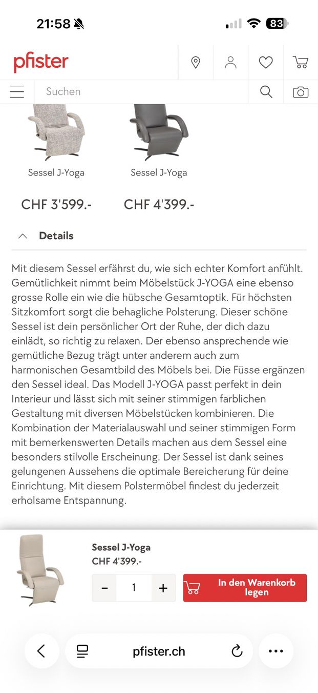 Poltrone: Jori Joga Leder Sessel – Usato da Killwangen venduto da dzu_26w7 6