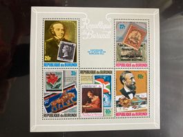 Burundi 1979 Block T-tag Rowland Hill Penny Black postfrisch