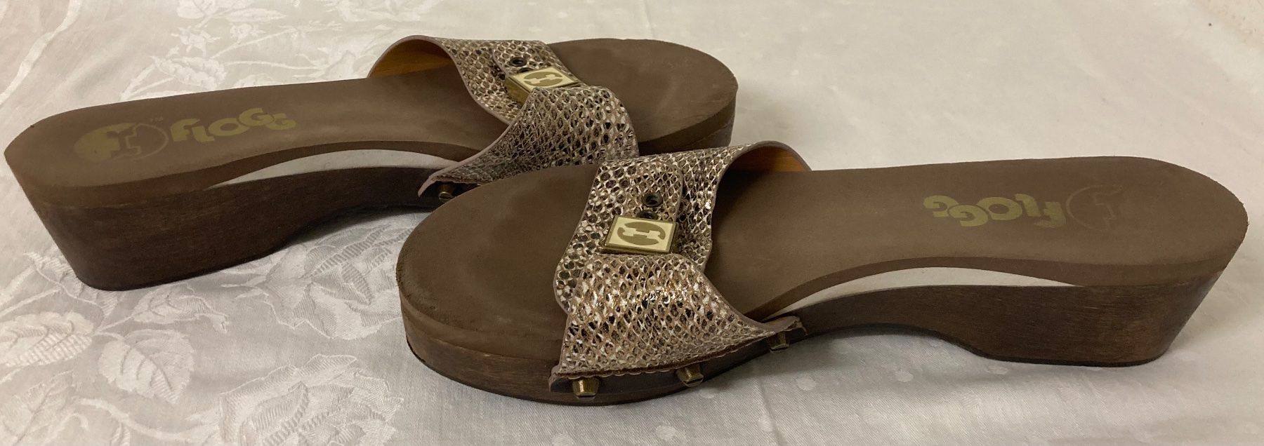 Scarpe da donna: Designer Flogg Holz-Clog, USA,  Leder Gr:38💎 – Usato da dübendorf venduto da Vintage_55 2